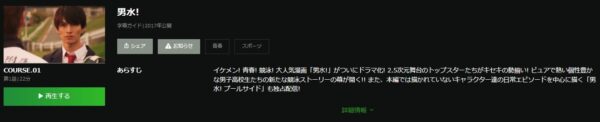ドラマ 男水 無料動画配信